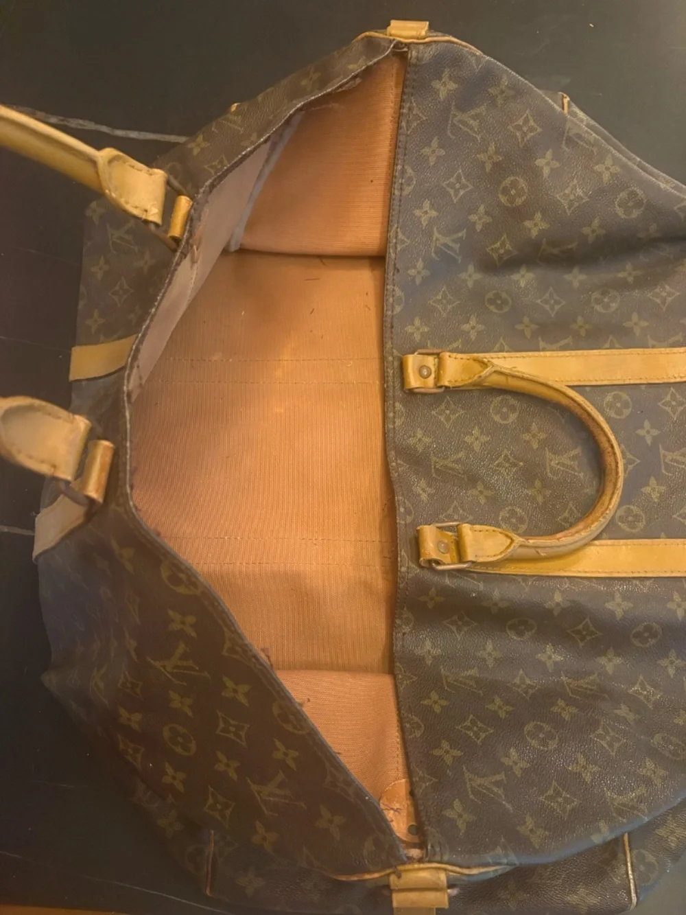 Authentic Vintage Louis Vuitton Keepall 55 Monogram Duffel Repair Project